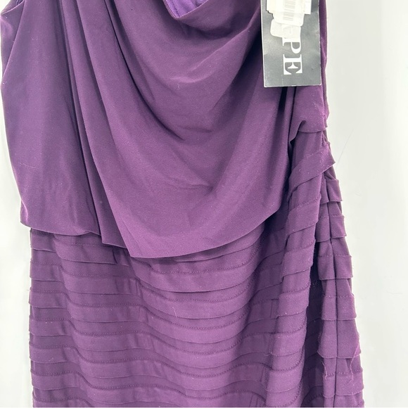 NWT Xscape by Joanna Chen Purple One Shoulder Cocktail‎ Dress *Flaw - Picture 5 of 7